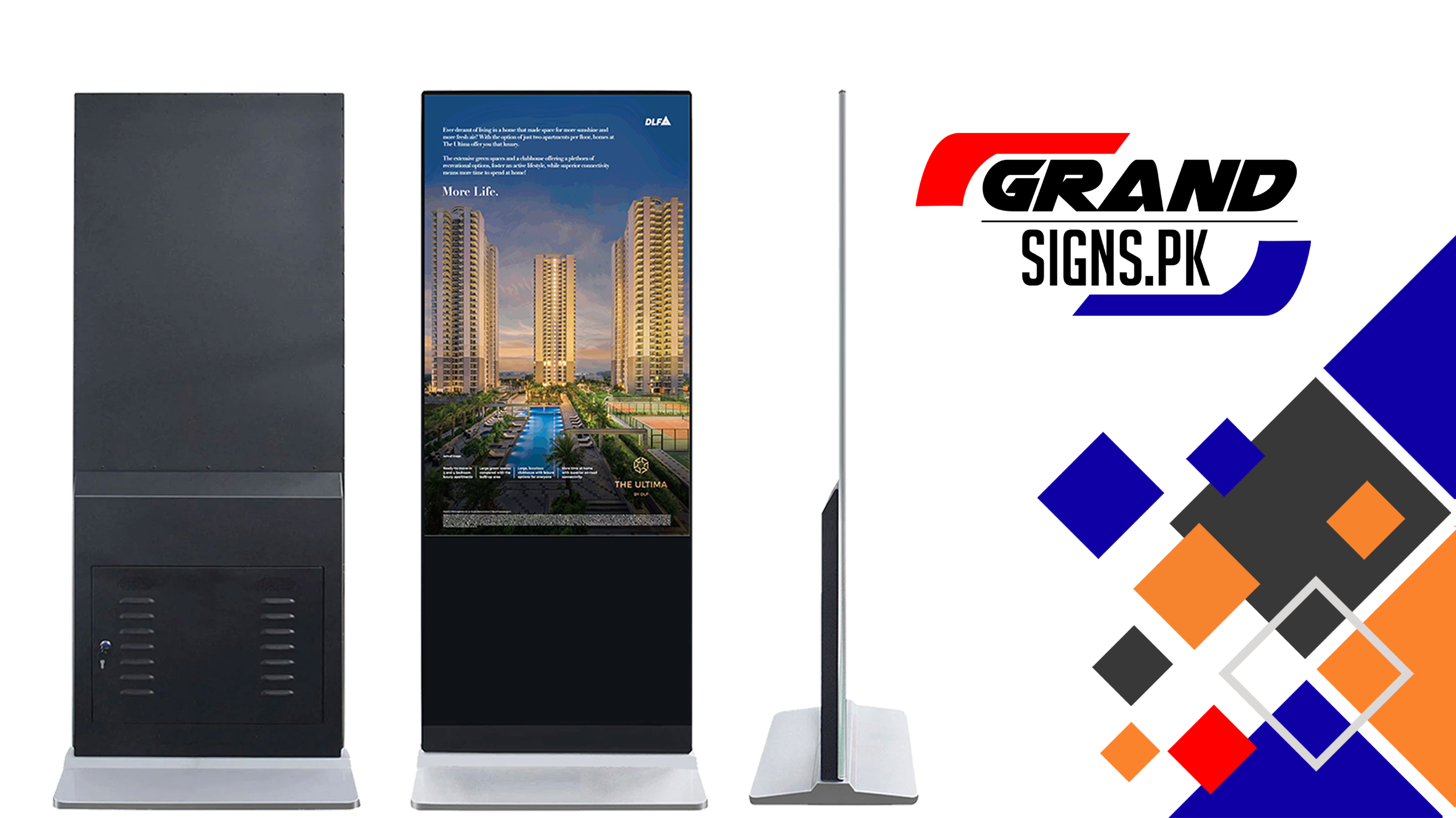 Digital standee display, digital display standee, led display standee, digital advertising standee, led screen standee, digital standee price, digital standee for rent, led standee display price